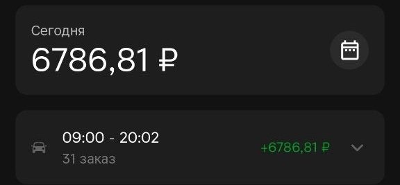 Магнит Доставка, авто: слот 09:00–20:02, 31 заказ — 6 786,81 ₽ до налога (≈615 ₽/ч, посчитано нами).